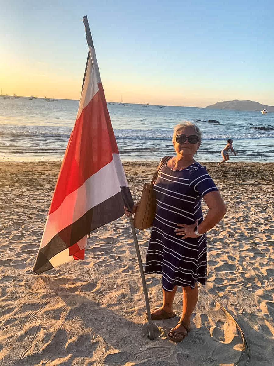 Carmen with Costa Rican Flag