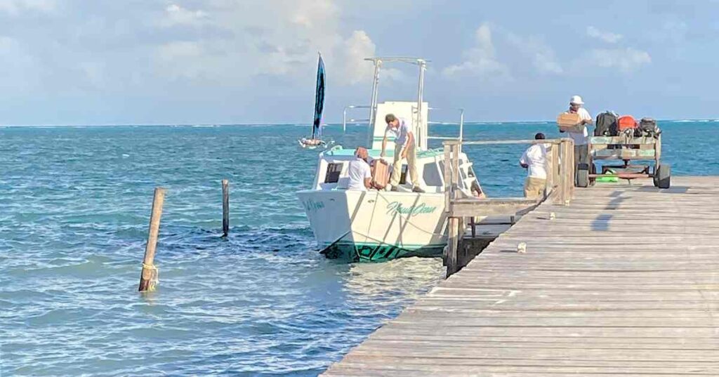 San Pedro Express at the Dock in Caye Caulker